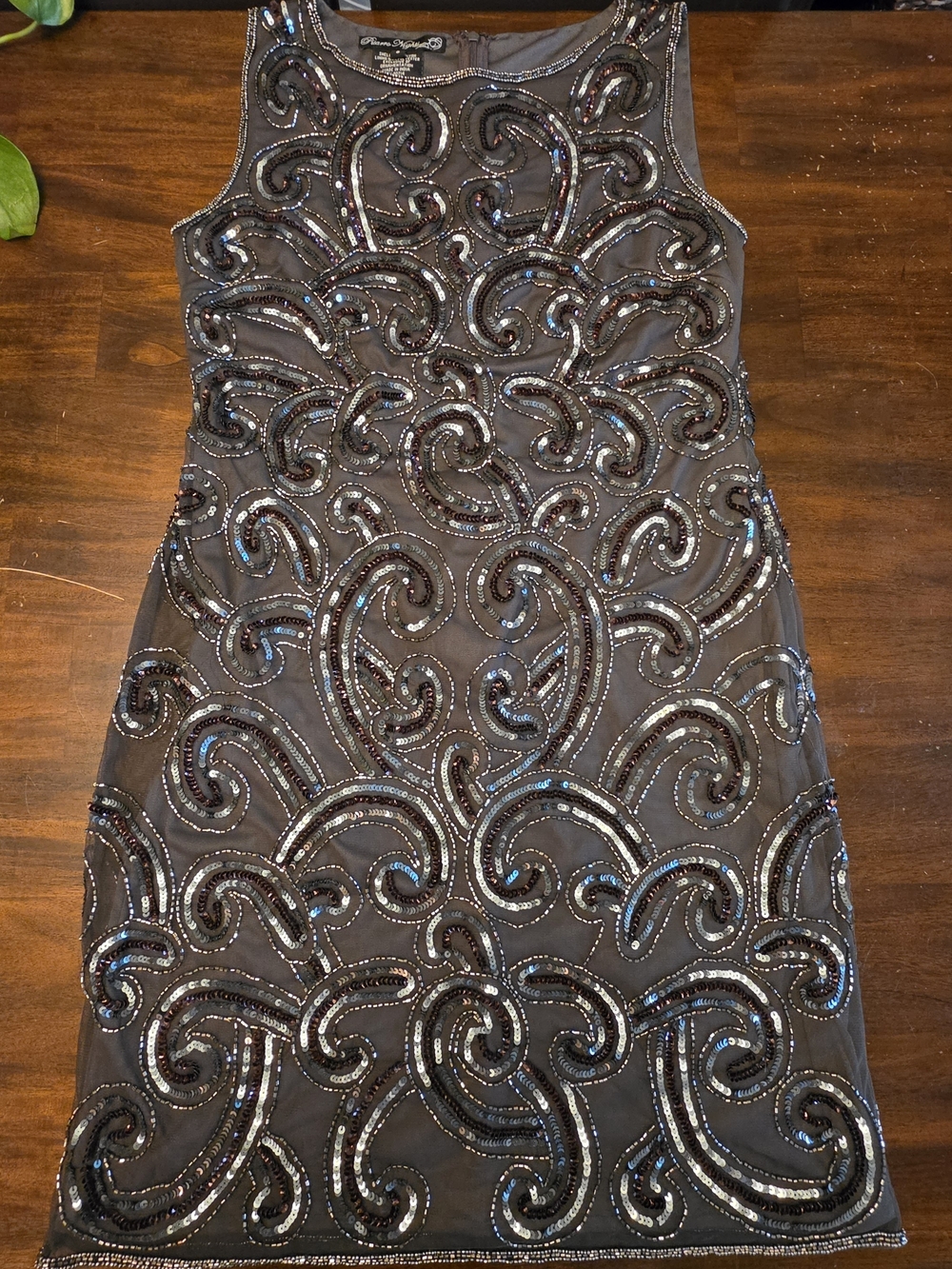 Pisarro Nights Beaded Sequin Cocktail Dress | Size 8 Intricate